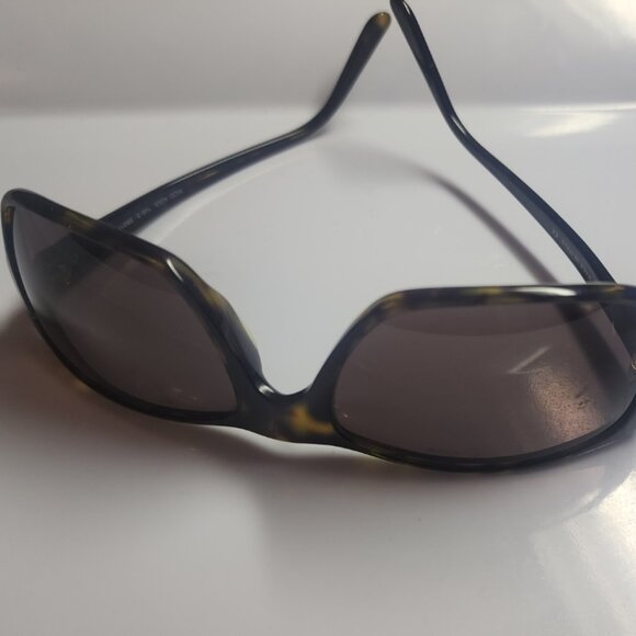 VERSACE BLACK TORTOISE ACCENTS RECTANGULAR SUN GLASSES ITALY MOD 4053 59 17 130 - Picture 3 of 5